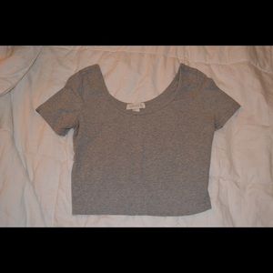 Forever 21 grey crop top